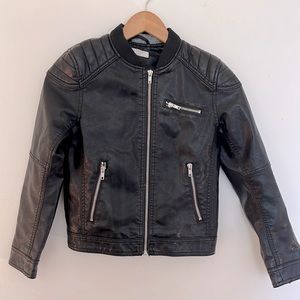Adorable kids vegan leather moto jacket. Great condition!
